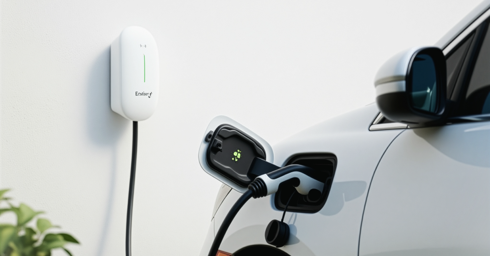 車を充電している様子
