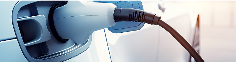 車を充電している様子